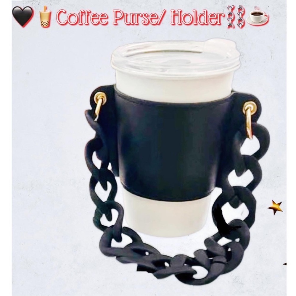 Coffee Purse/ Holder in Black 🧋🖤